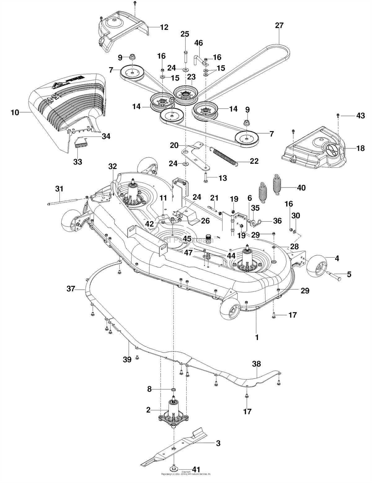 Husqvarna Gt Xls Deck Belt Diagram