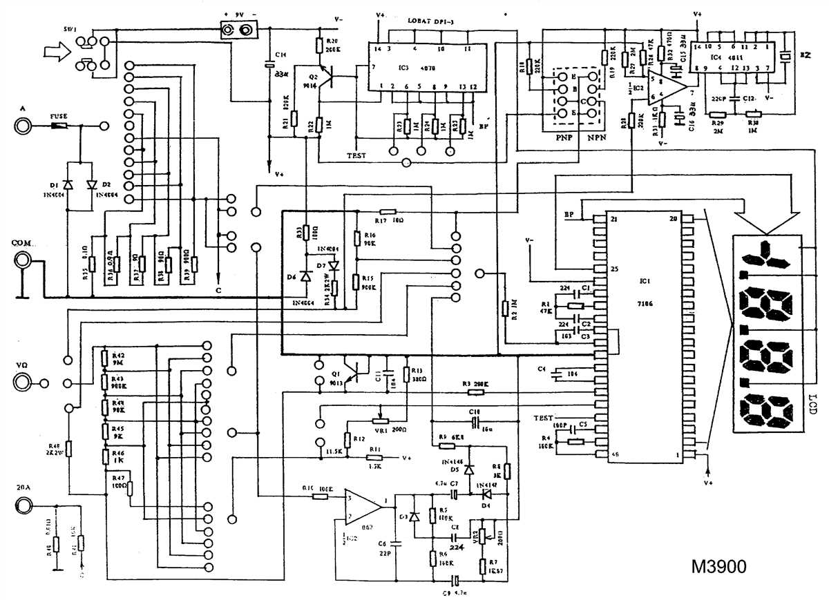 Digital Multimeter Circuit Diagram